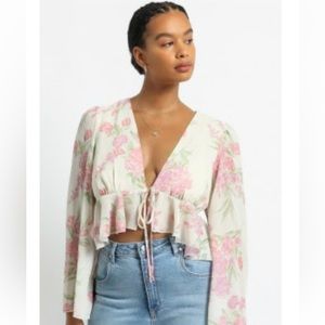 Showpo flowy floral crop top